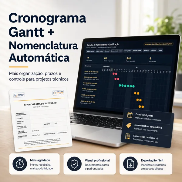 Sistema para Criação de Cronogramas, Gantt e Nomeclaturas