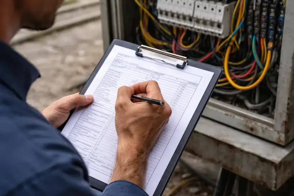 Imagem de um laudo técnico para instalação elétrica