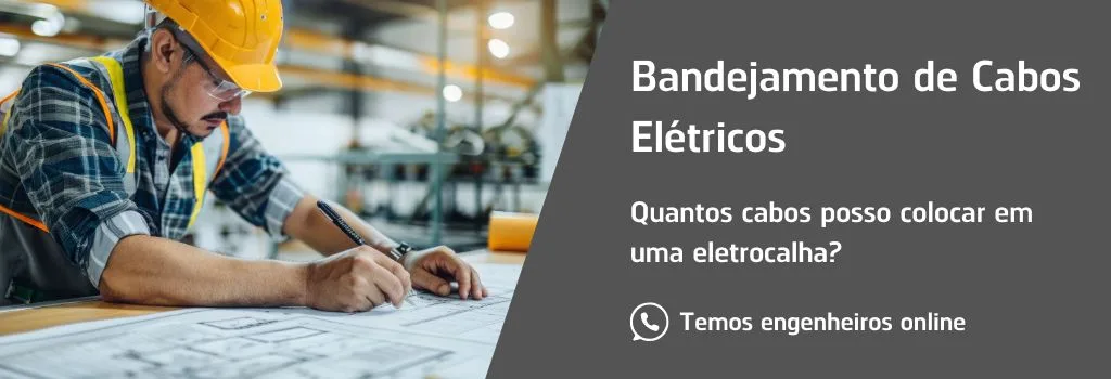 Quantos cabos posso colocar em uma eletrocalha?
