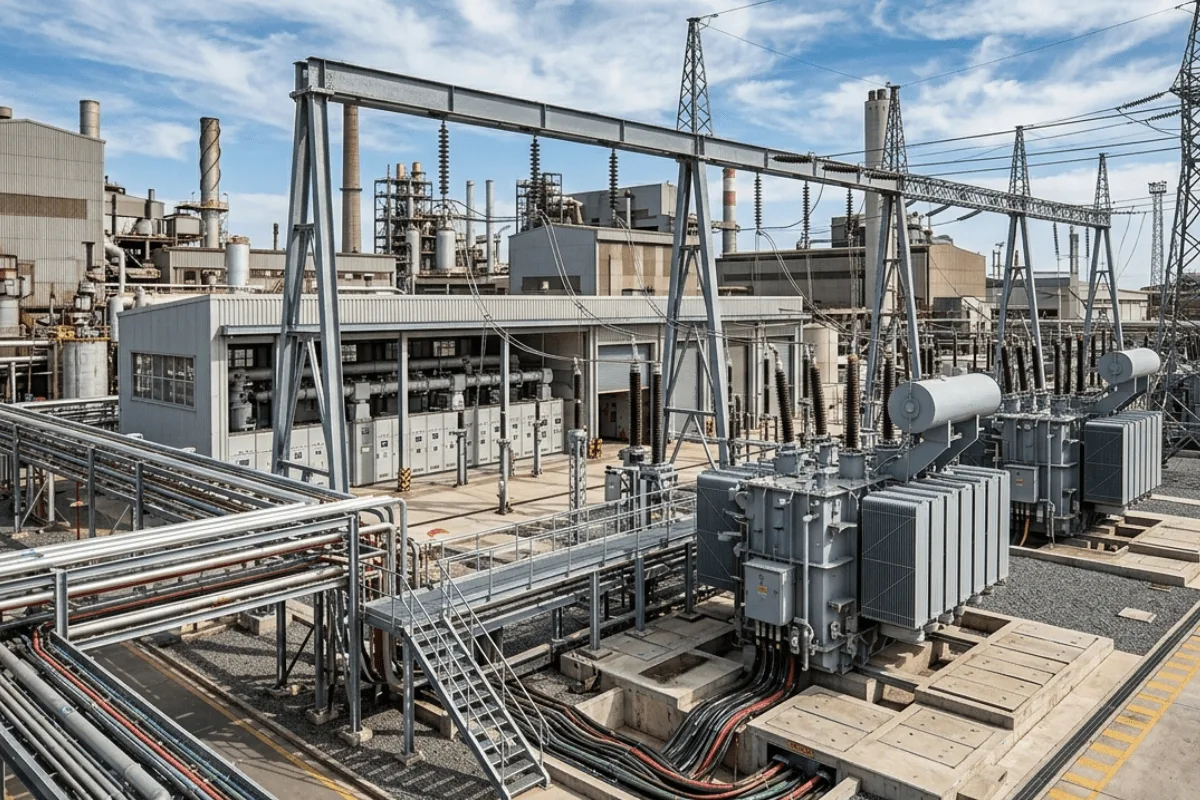 Subestação industrial: demanda contratada, qualidade de energia e paradas na produção