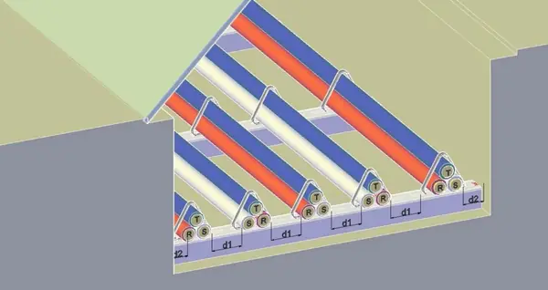 Bandejamento de cabos (foto 2) - Aplica Engenharia