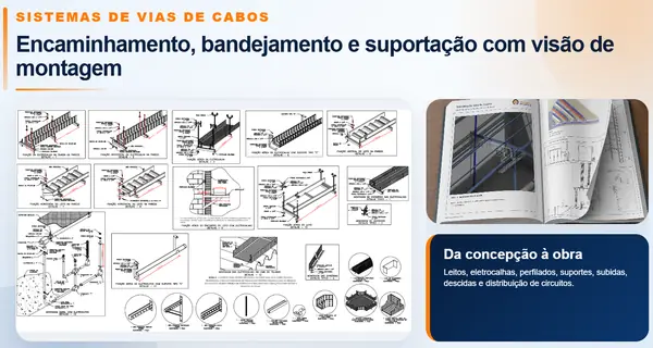 Detalhamento de bandejas de cabos - Aplica Engenharia