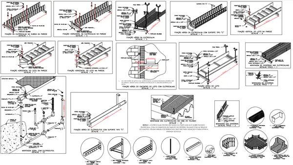Detalhes das vias de cabos - Aplica Engenharia