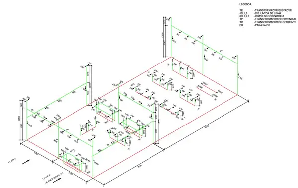 Diagrama de esforços para subestação - Aplica Engenharia