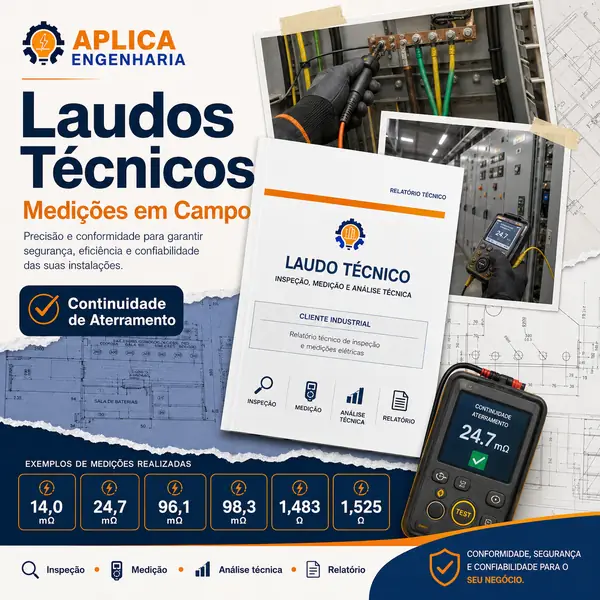 Laudos e medições elétricas (foto 2) - Aplica Engenharia