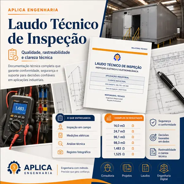 Laudos e medições elétricas (foto 1) - Aplica Engenharia