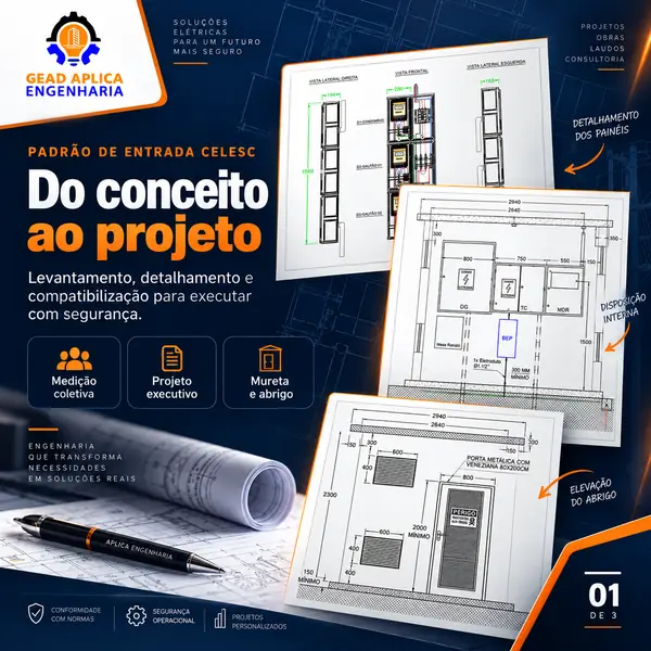 Padrão de entrada de energia Celesc - Aplica Engenharia