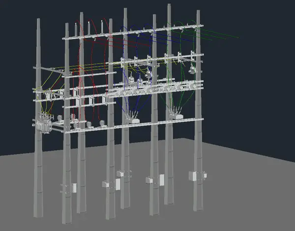 Render de subestação em 34,5 kV - Aplica Engenharia