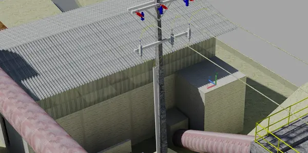 Renderização de usina hidrelétrica - Aplica Engenharia