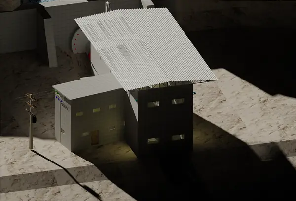 Renderização de usina hidroelétrica - Aplica Engenharia